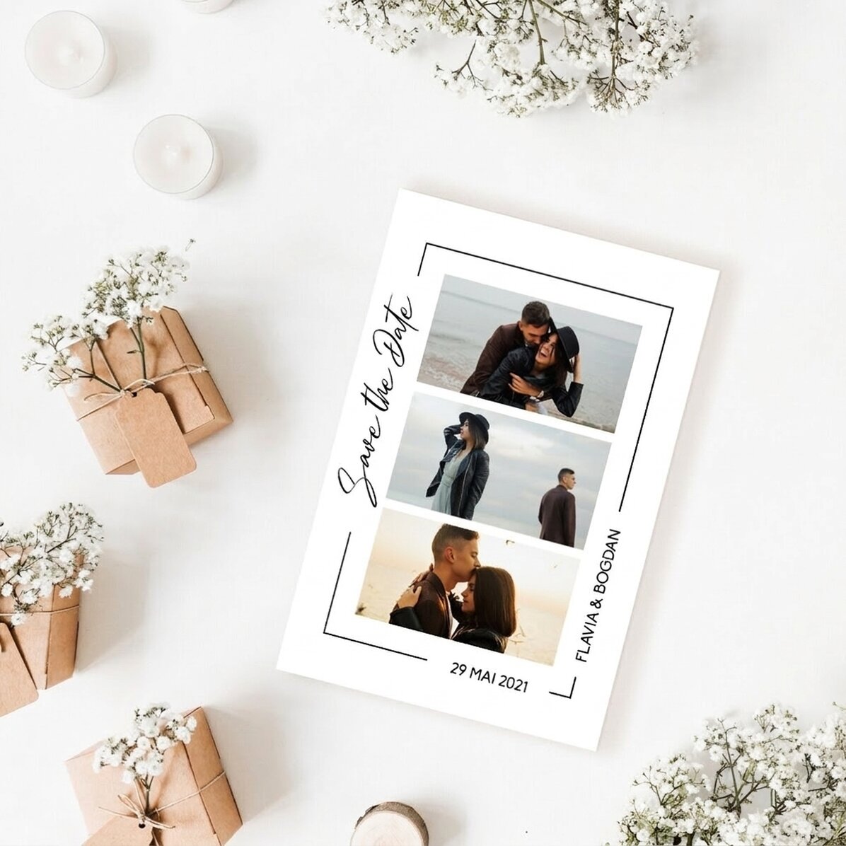 Photo personnalisée 10 x 15 cm - « Save the date »