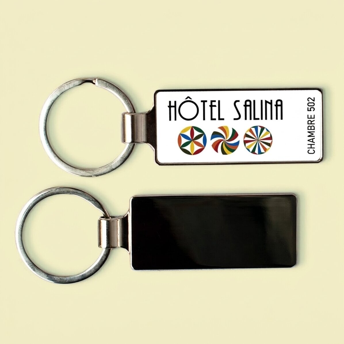 Porte-clés personnalisé avec logo et texte
