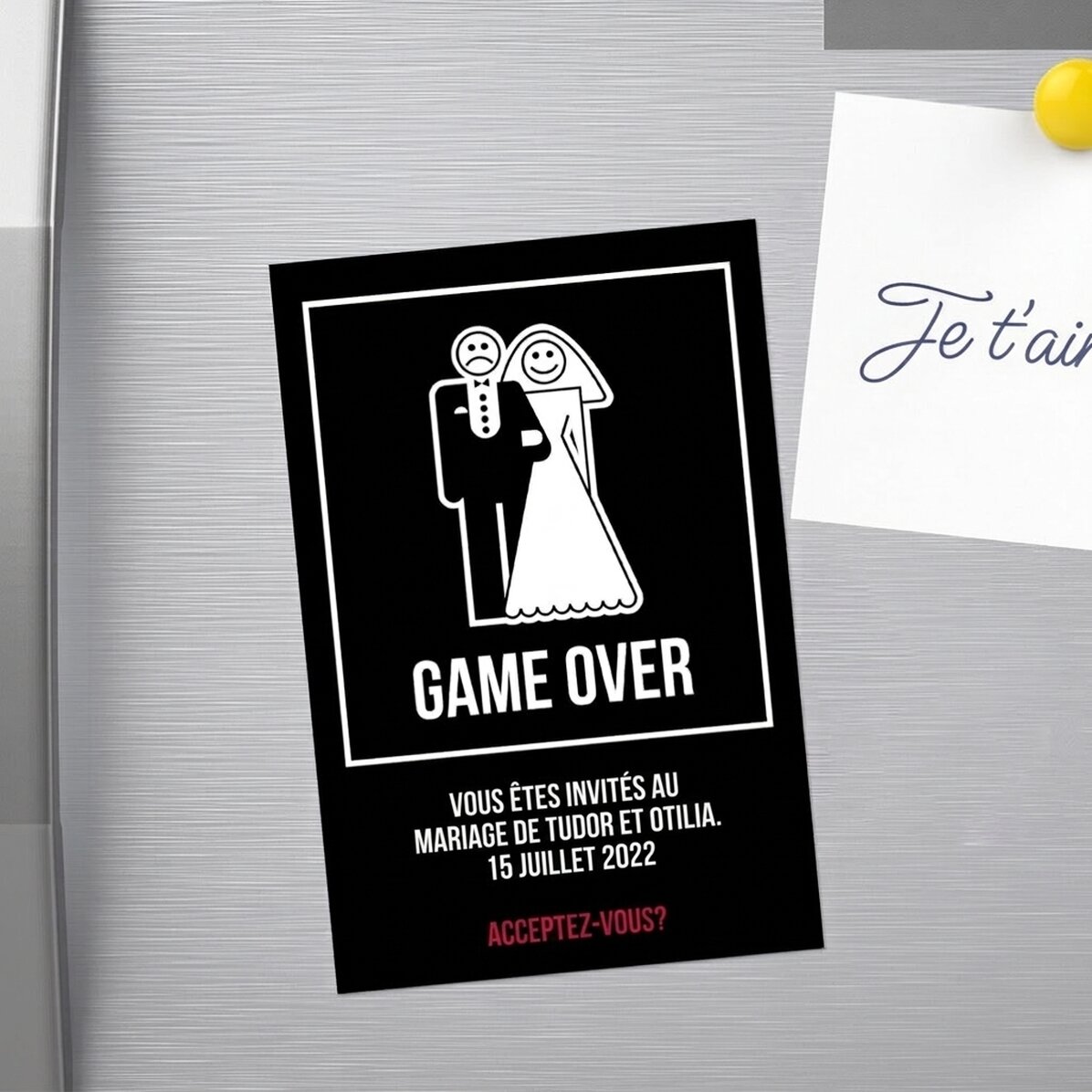Aimant personnalisé 10 x 15 cm - Game over