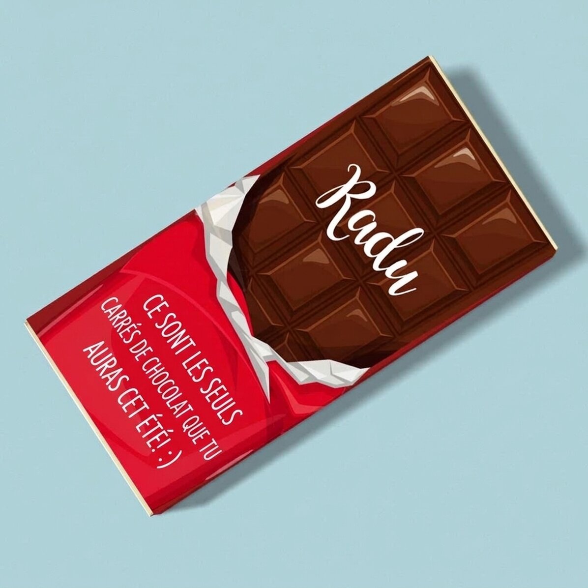 Chocolat personnalisé avec un message - Drôle