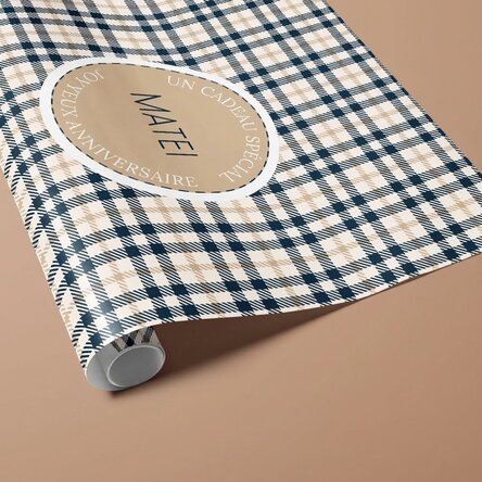 Papier d'emballage cadeau personnalisé avec texte - Pour hommes