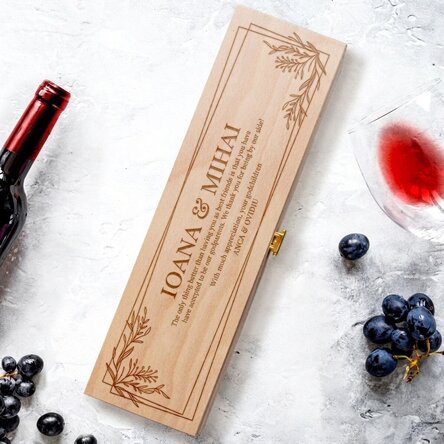 Caisse de vin personnalisée - Message de remerciement pour les parrains et marraines