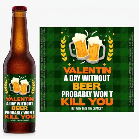 Bière personnalisée avec un texte - Beer won't