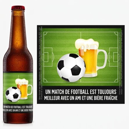 Bière personnalisée avec un texte - Football