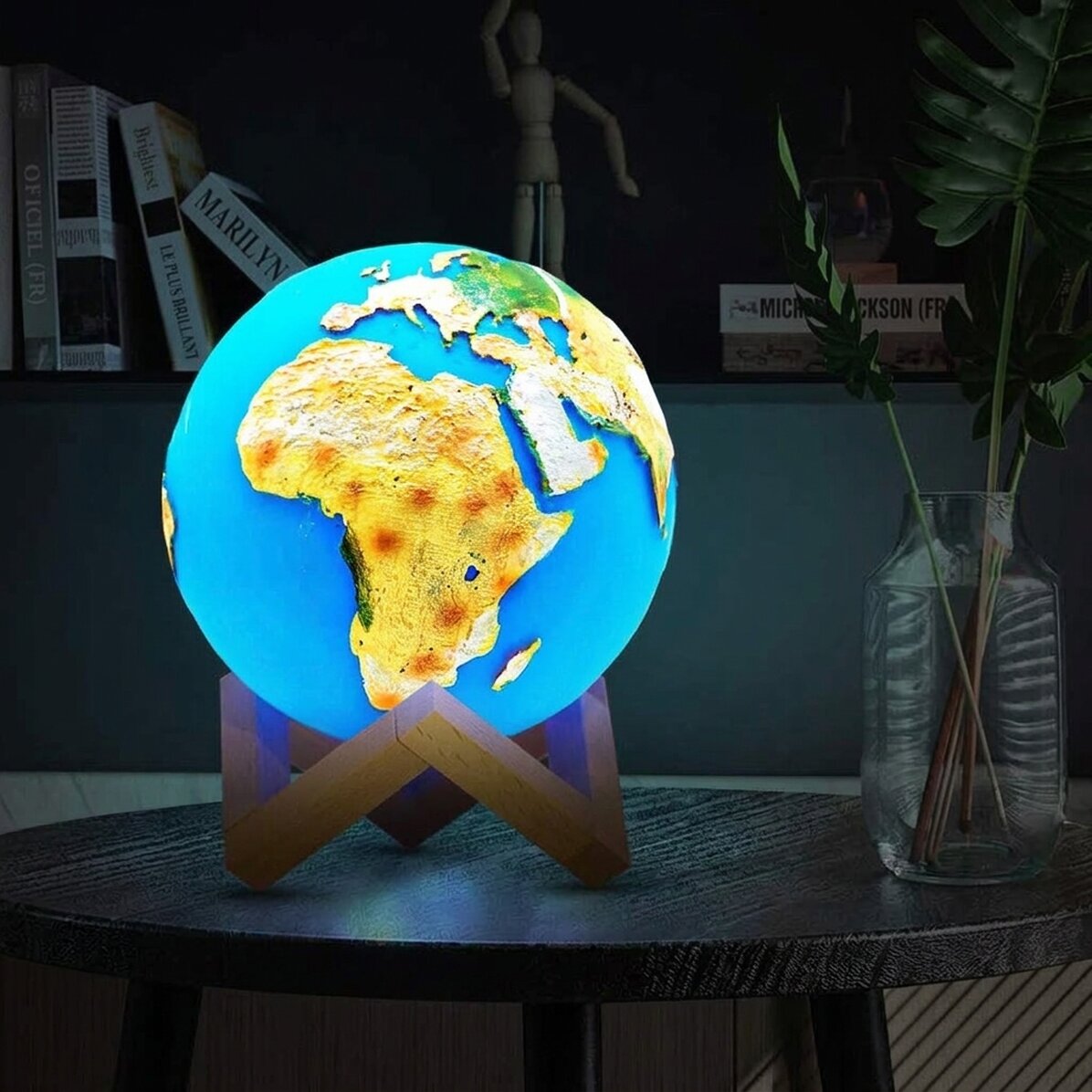 Lampe globe terrestre en 3D