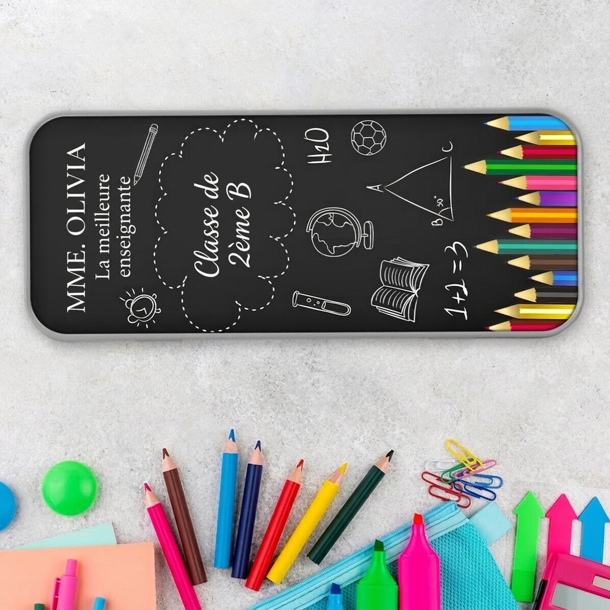 Trousse personnalisée avec inscription - « Best teacher »