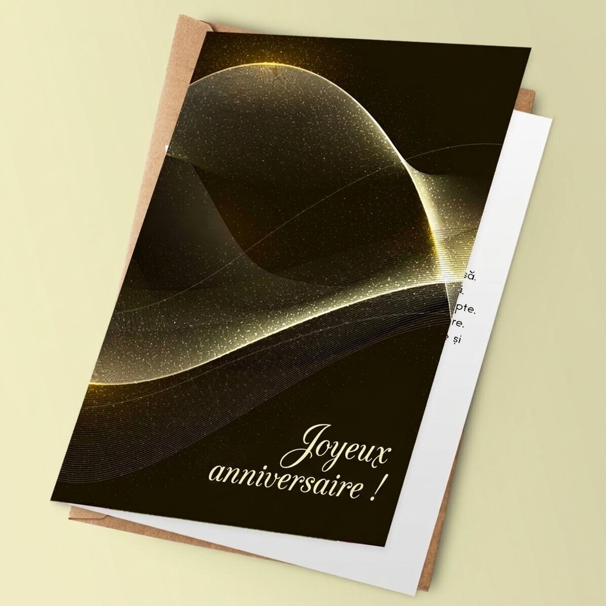 Carte de vœux personnalisée avec message - Joyeux anniversaire !
