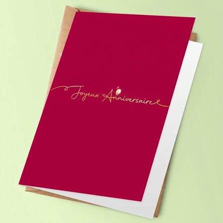 Carte de vœux personnalisée avec un message d'anniversaire