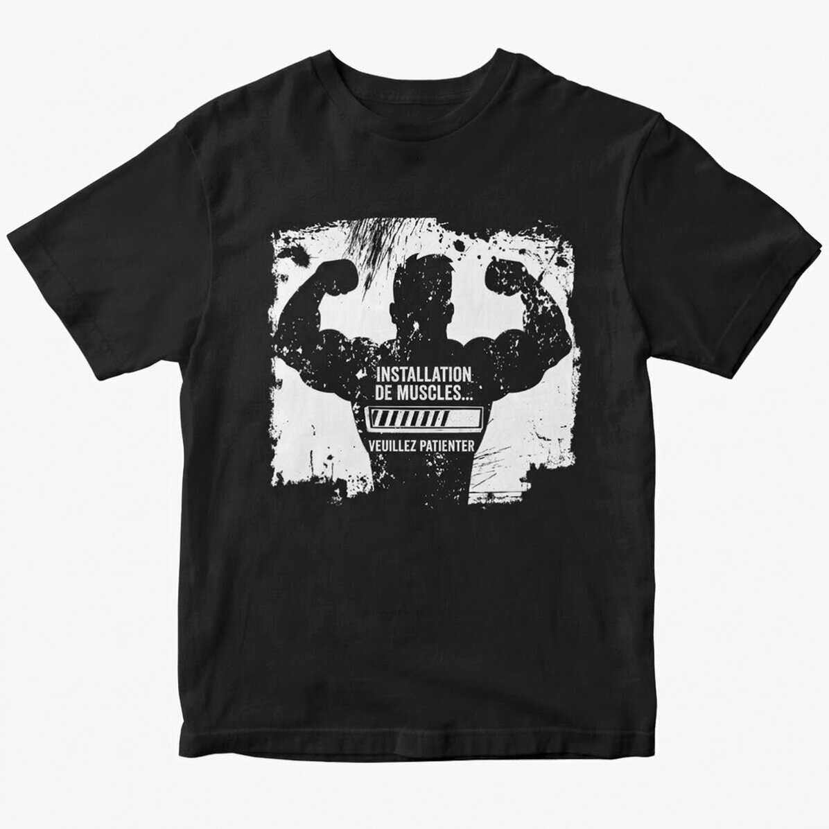 T-shirt personnalisé avec inscription - « Installing muscles »