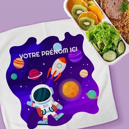 Serviette personnalisée avec texte - Space