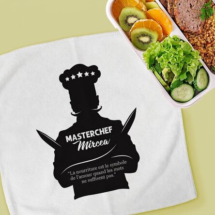 Serviette personnalisée avec inscription - Masterchef