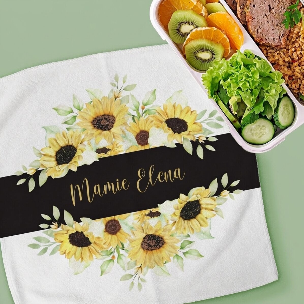 Serviette personnalisée avec un message pour grand-mère