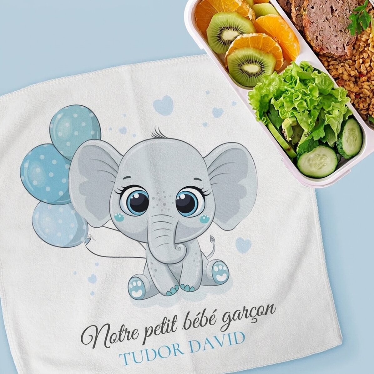 Serviette personnalisée avec prénom - Bébé garçon