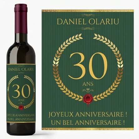 Vin personnalisé avec un message - Cadeau spécial