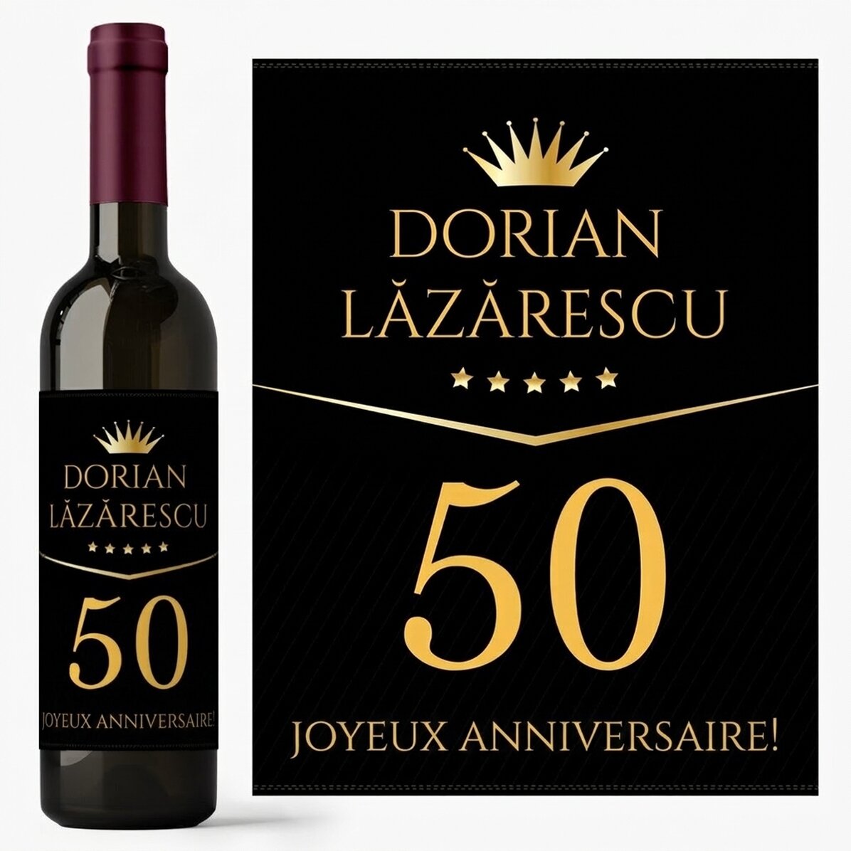 Vin personnalisé avec un message pour un anniversaire - Cadeau haut de gamme
