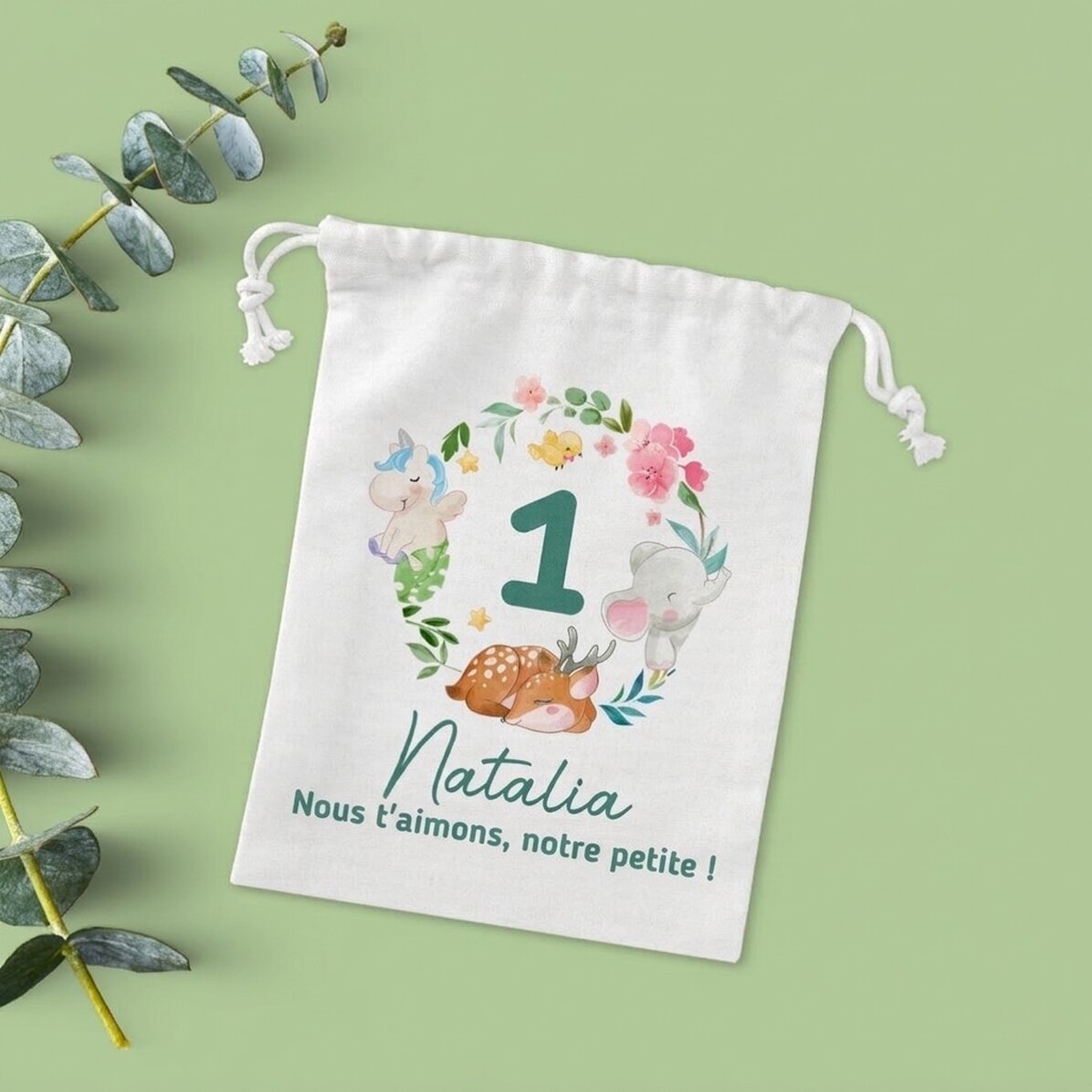 Petit sac cadeau personnalisé avec l