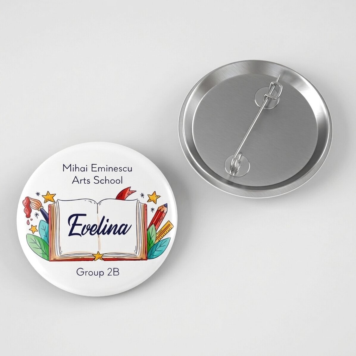 Badge personnalisé avec prénom - Rentrée scolaire