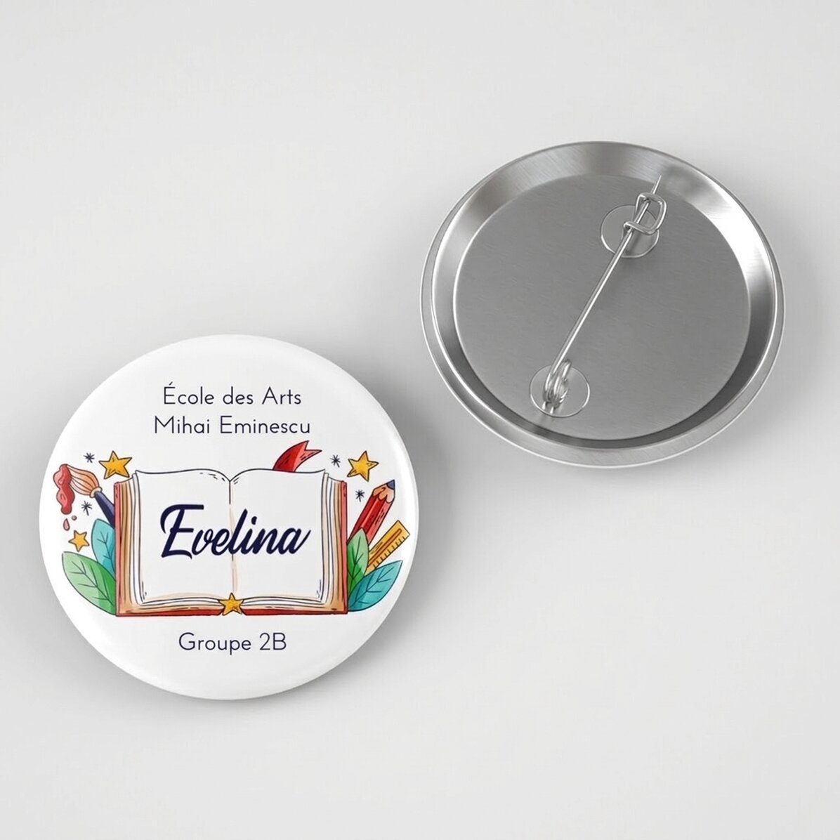 Badge personnalisé avec prénom - Rentrée scolaire