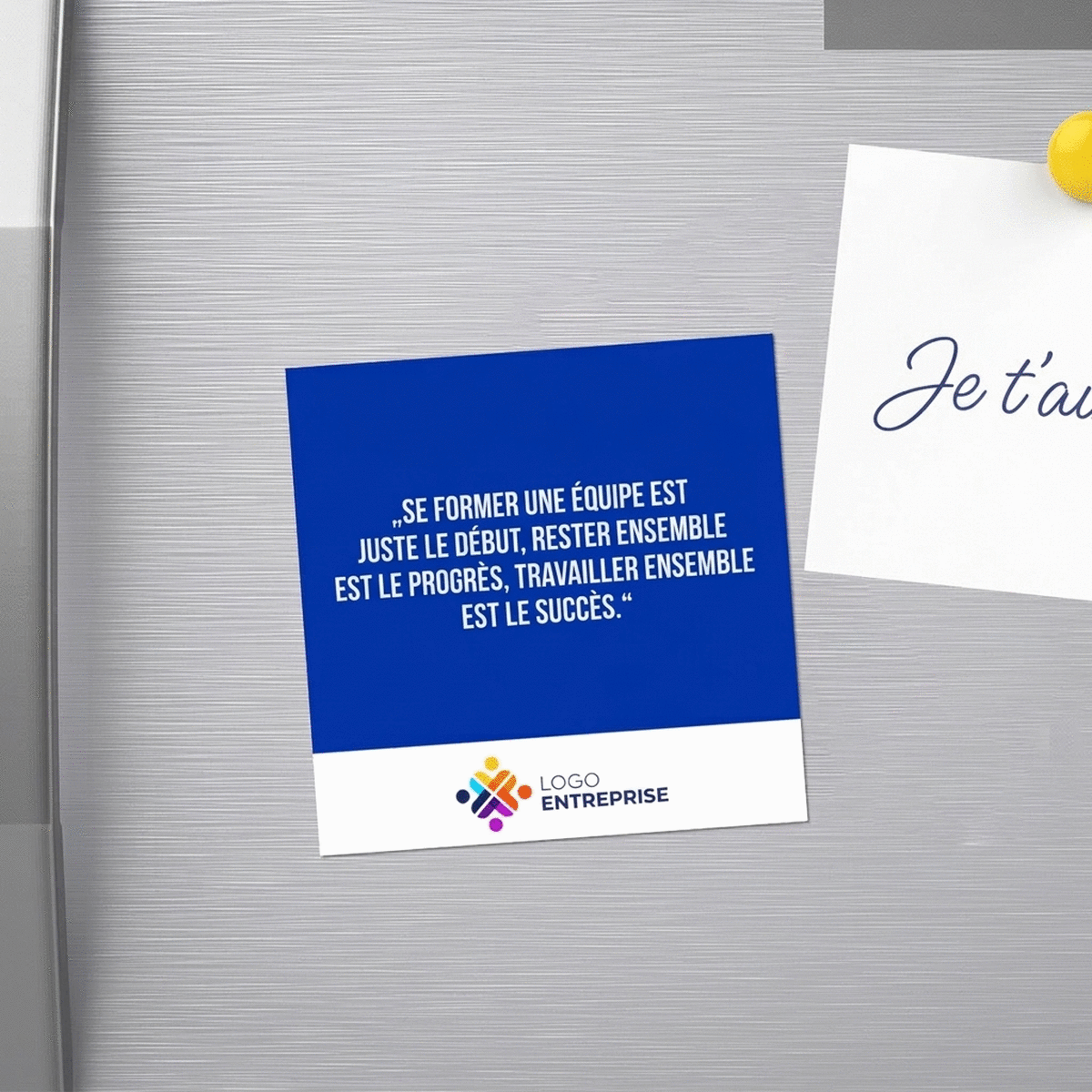 Aimant 10 x 10 personnalisé avec logo et texte