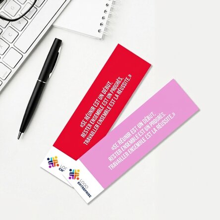 Marque-page personnalisé avec texte et logo