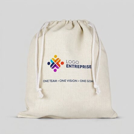 Sac de taille moyenne personnalisé avec logo et texte