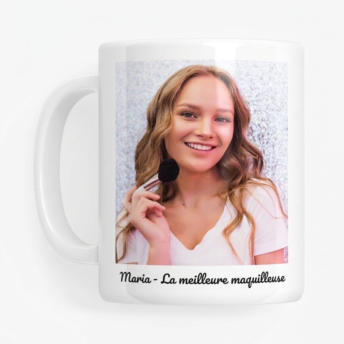 Tasse personnalisée avec un texte et une photo