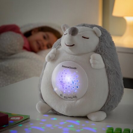 Peluche hérisson avec projecteur de lumières et de sons