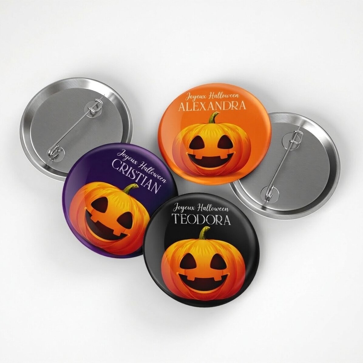 Badge personnalisé avec inscription - Halloween