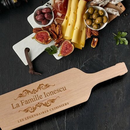 Planche à découper le fromage en forme de bouteille personnalisé - Chefs légendaires