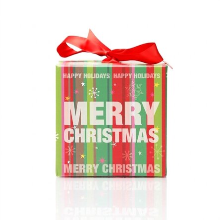 Coffret cadeau de Noël - motif flocons de neige