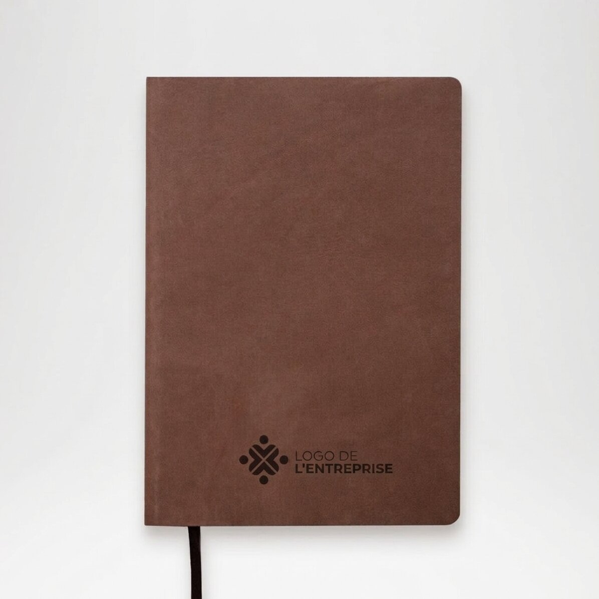 Agenda en cuir personnalisé avec un logo au centre