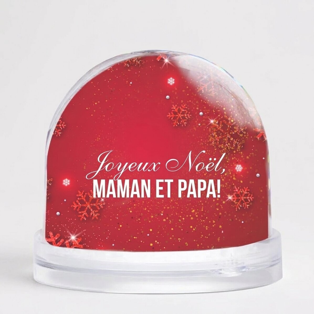 Boule de Noël de bureau personnalisée avec photo et message - Joyeux Noël !