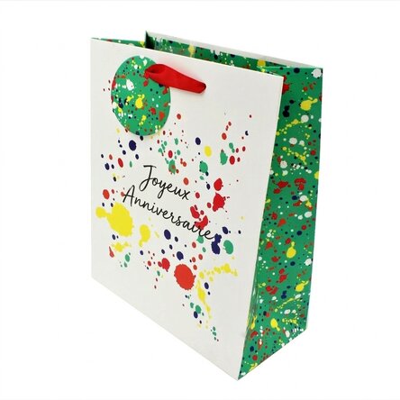 Sachet cadeau - modèle « Happy Birthday splash »