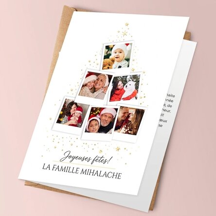 Carte de vœux personnalisée avec photos et message - Christmas Tree