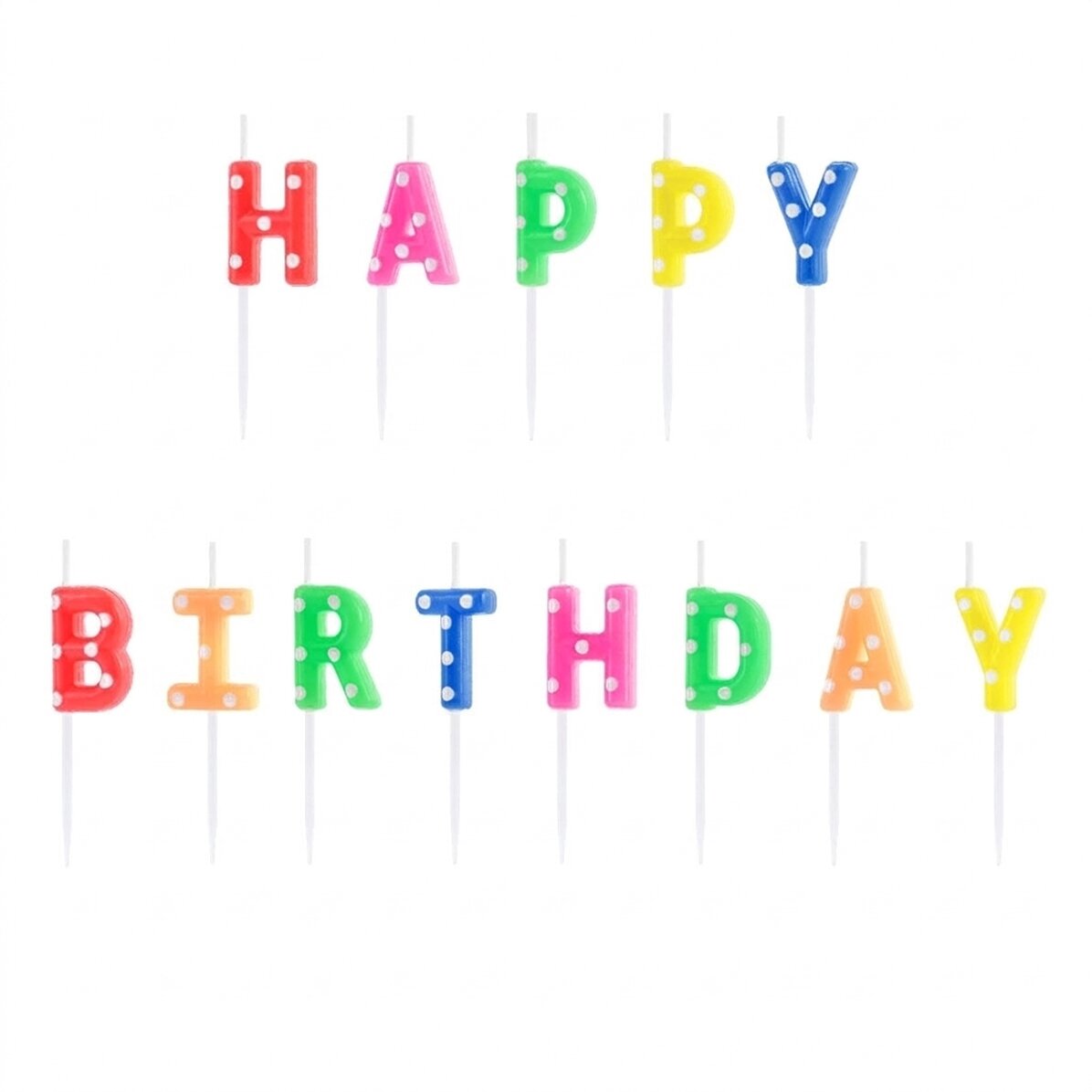 Bougies pour gâteau - lot « Happy Birthday »