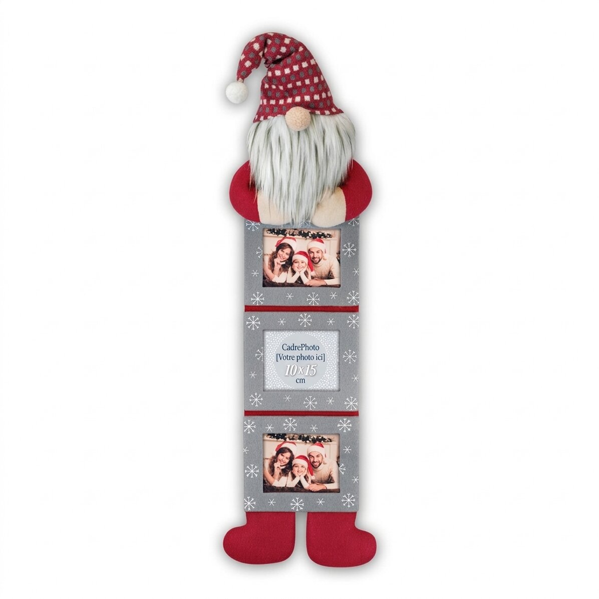 Cadre photo Spiridus de Noël pour 3 photos - modèle Boris