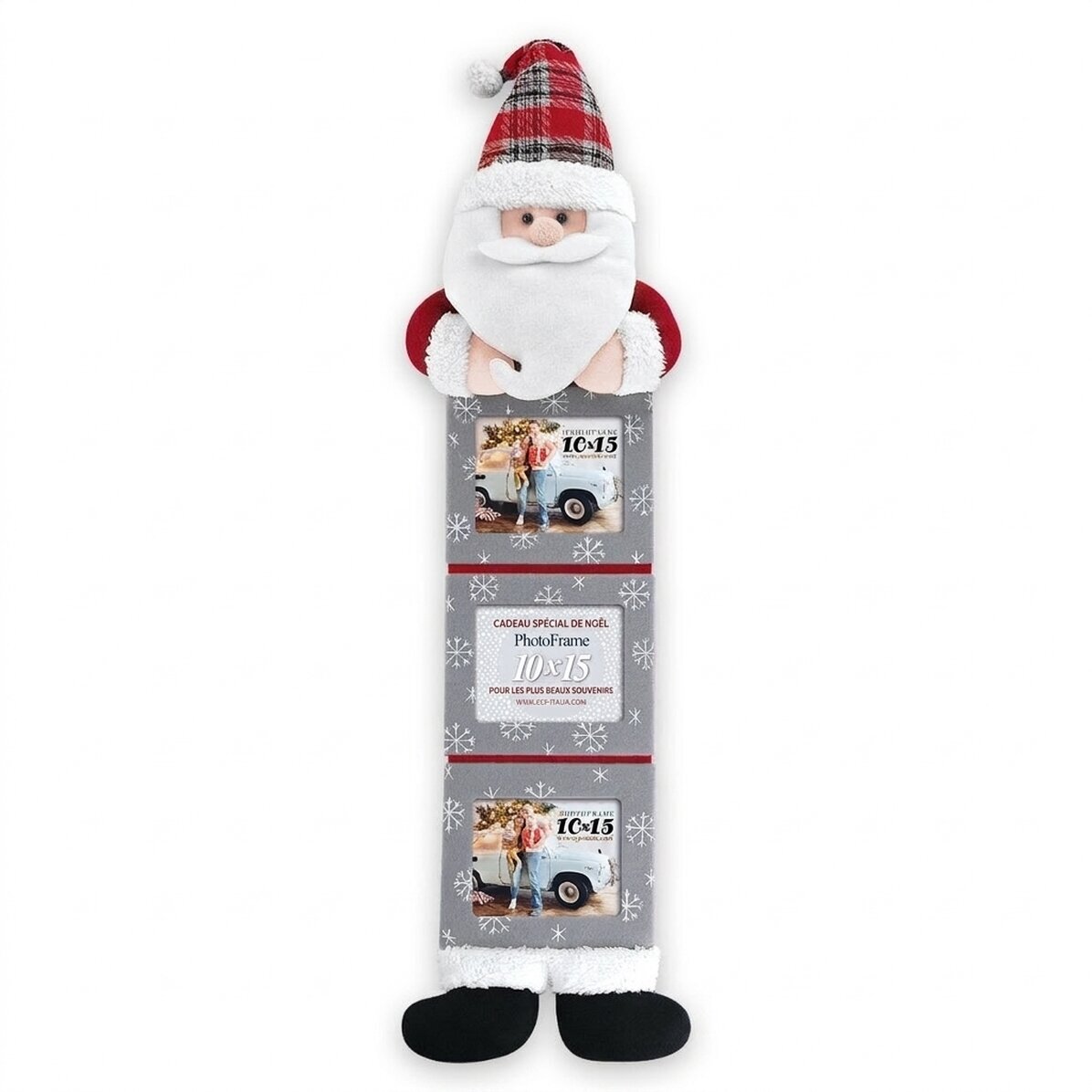 Cadre photo Père Noël à 3 photos - modèle Theon