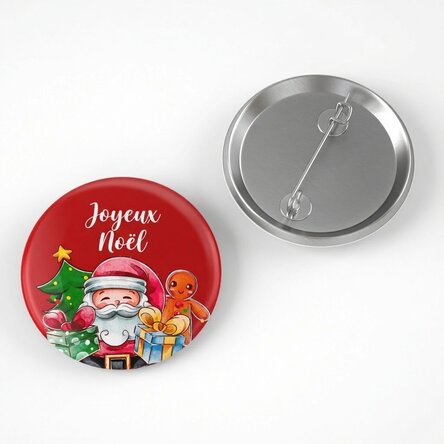 Badge personnalisé avec texte - Noël