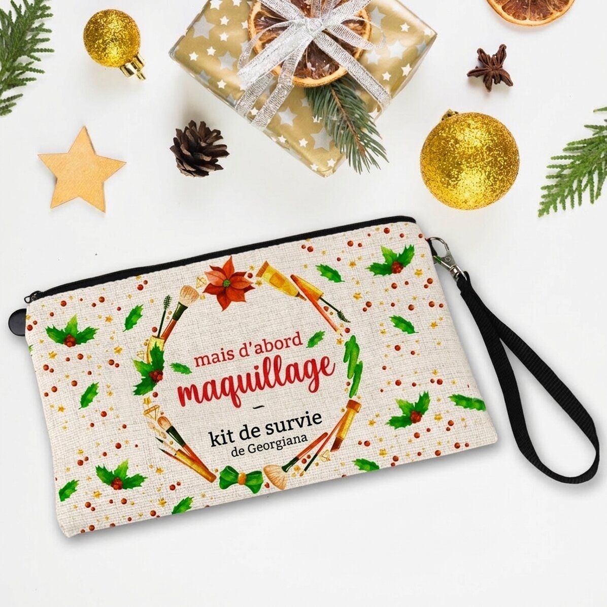Trousse de maquillage personnalisée avec l