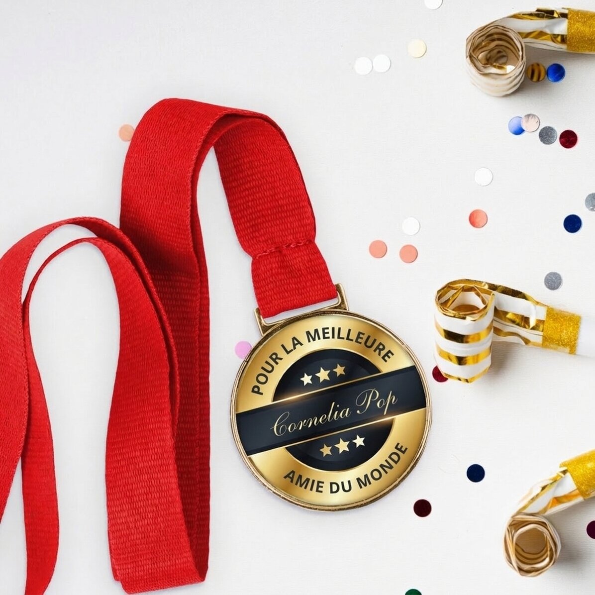 Médaille personnalisée avec inscription - The best