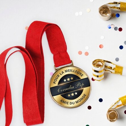 Médaille personnalisée avec inscription - The best