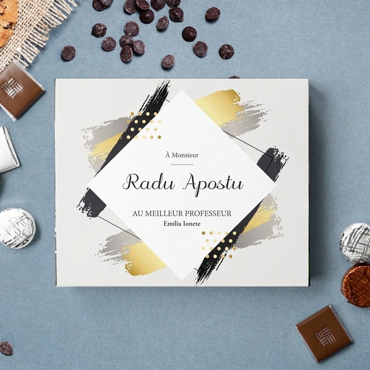 Boîte de bonbons personnalisée avec un message pour lui - Joyeux anniversaire !