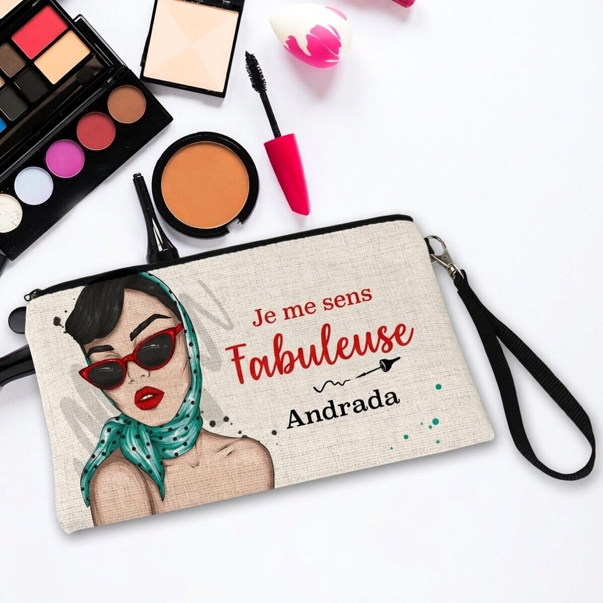 Trousse de maquillage personnalisée avec l