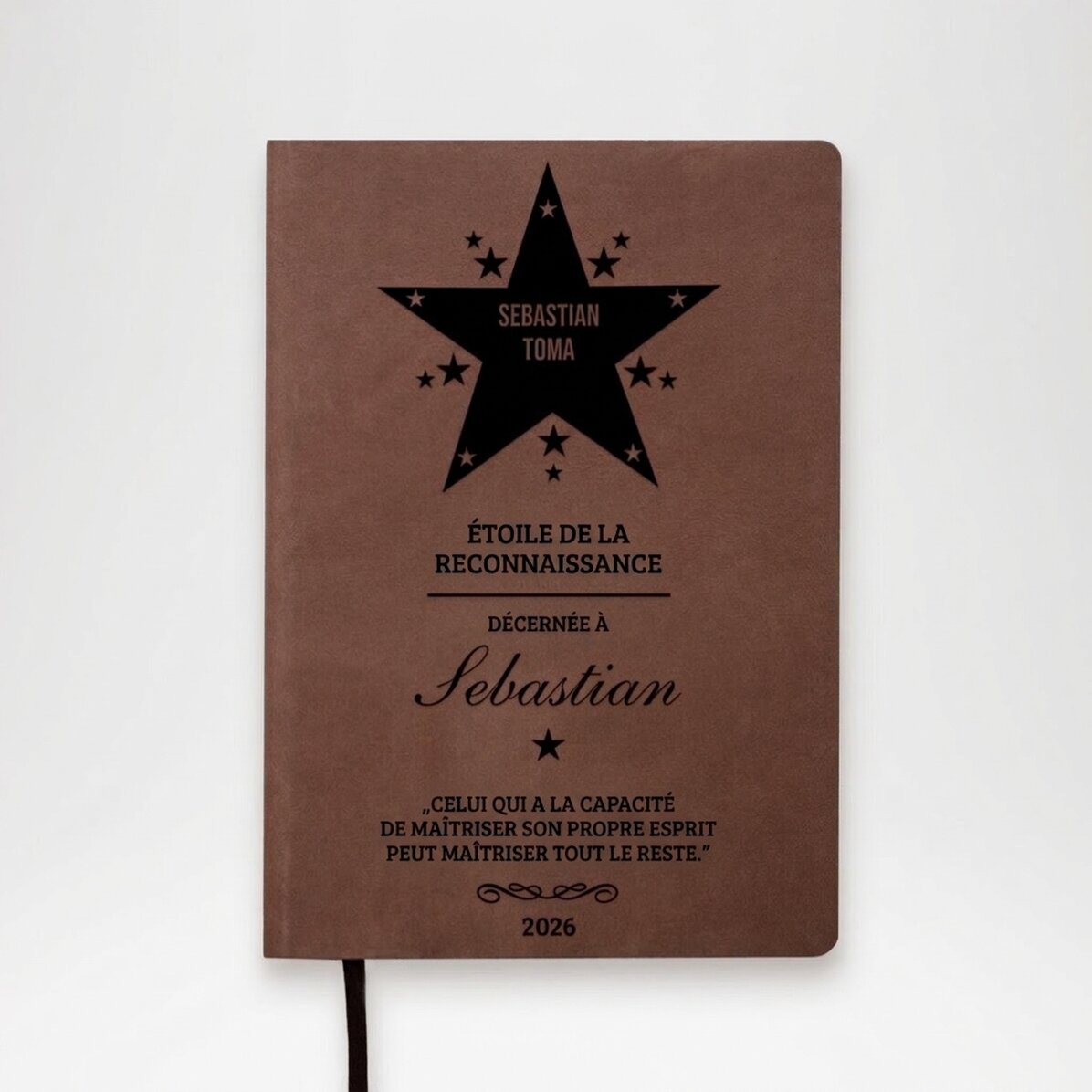 Agenda en cuir personnalisé avec l