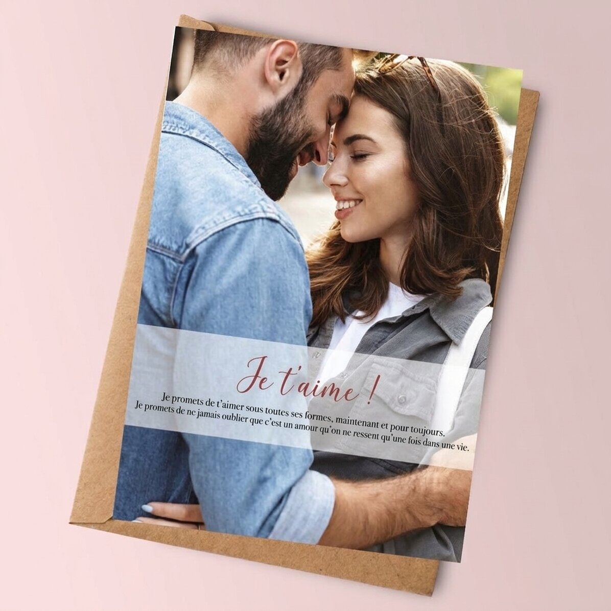 Carte personnalisée pour les couples - Je t