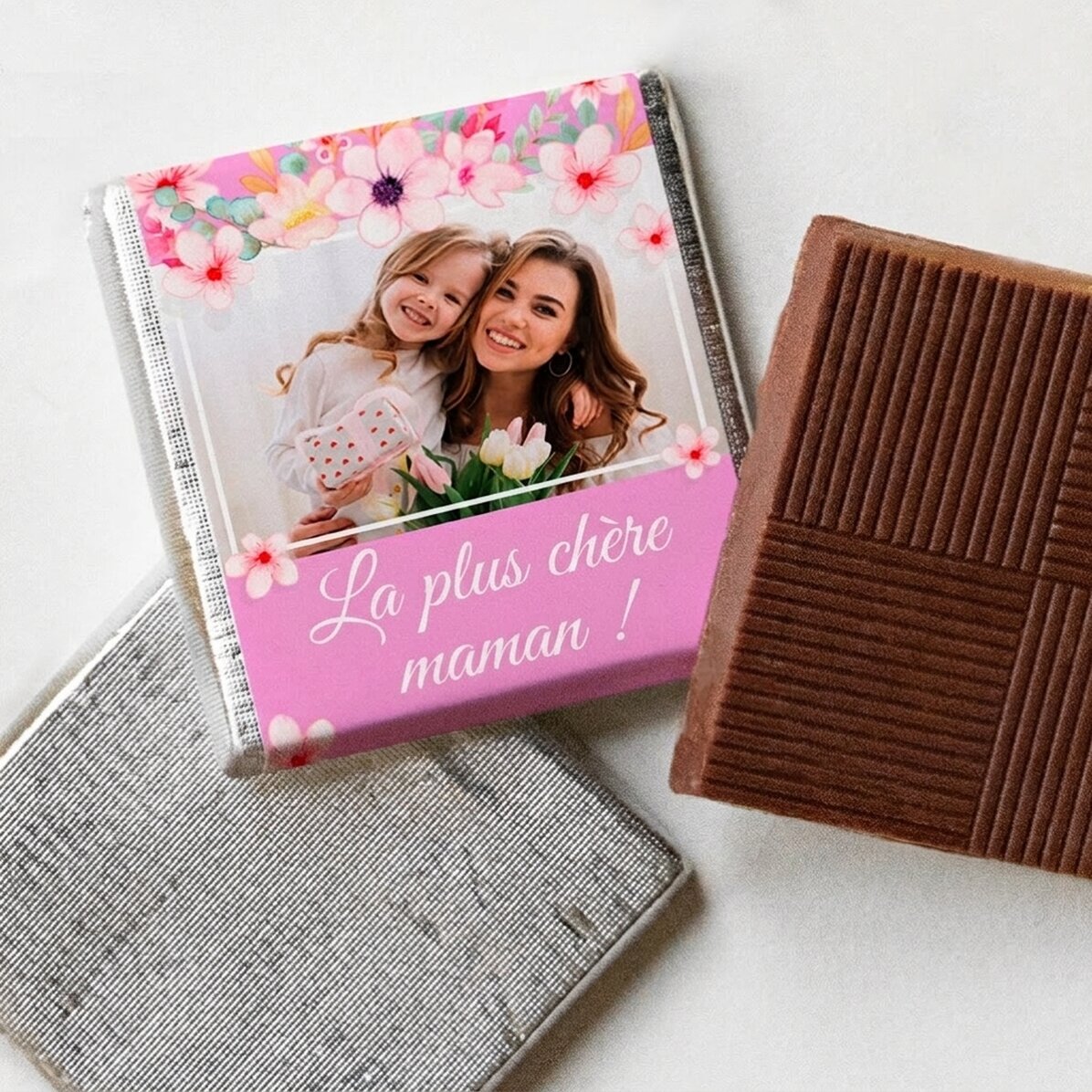 Mini-chocolat personnalisé avec photo et message - Ma chérie
