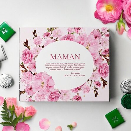 Boîte de bonbons personnalisée avec un message pour maman