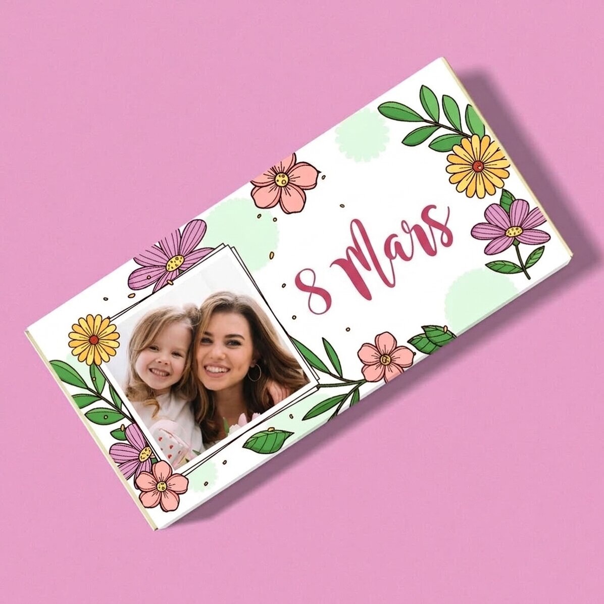 Chocolat personnalisé avec photo et message - Mars