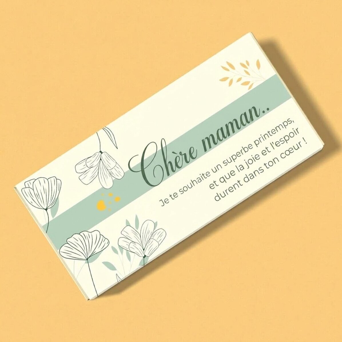 Chocolat personnalisé avec un message - « Ma maman chérie »