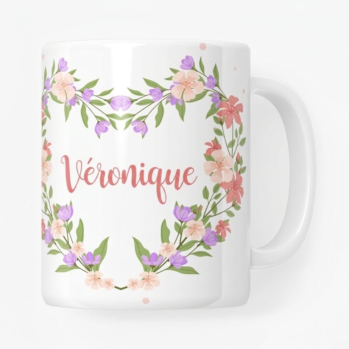 Tasse personnalisée avec un prénom et un message - Belle printemps !